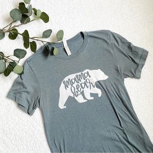 Bella Canvas | mountain blue mama bear crewneck graphic T-shirt